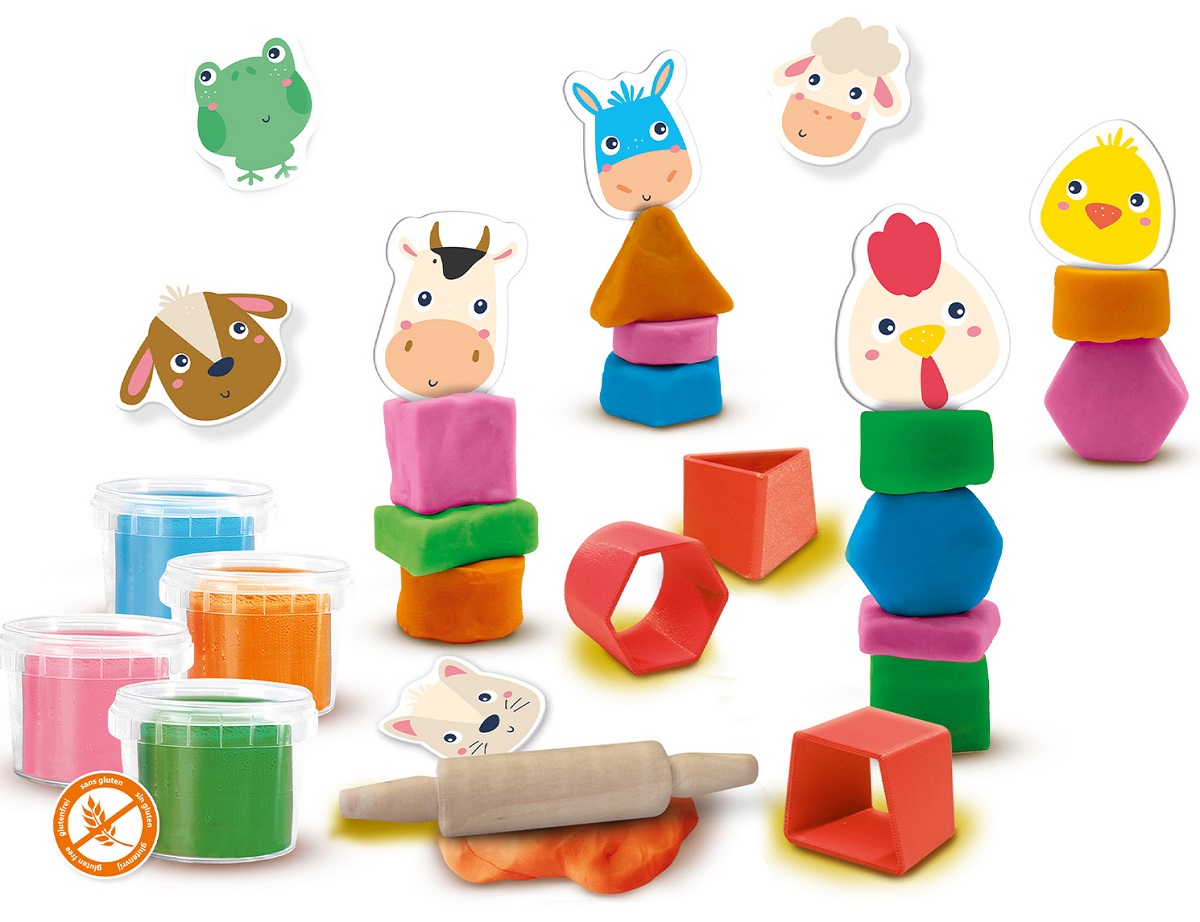 Imaginea produsului 'Set creativ: Animale din plastilină de stivuit'