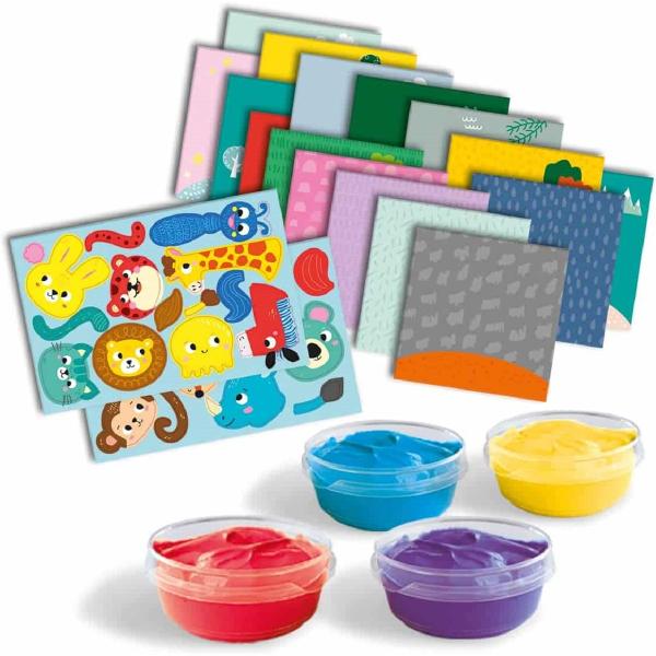 Set creativ: Picteaza animale cu mainile
