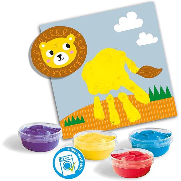Set creativ: Picteaza animale cu mainile