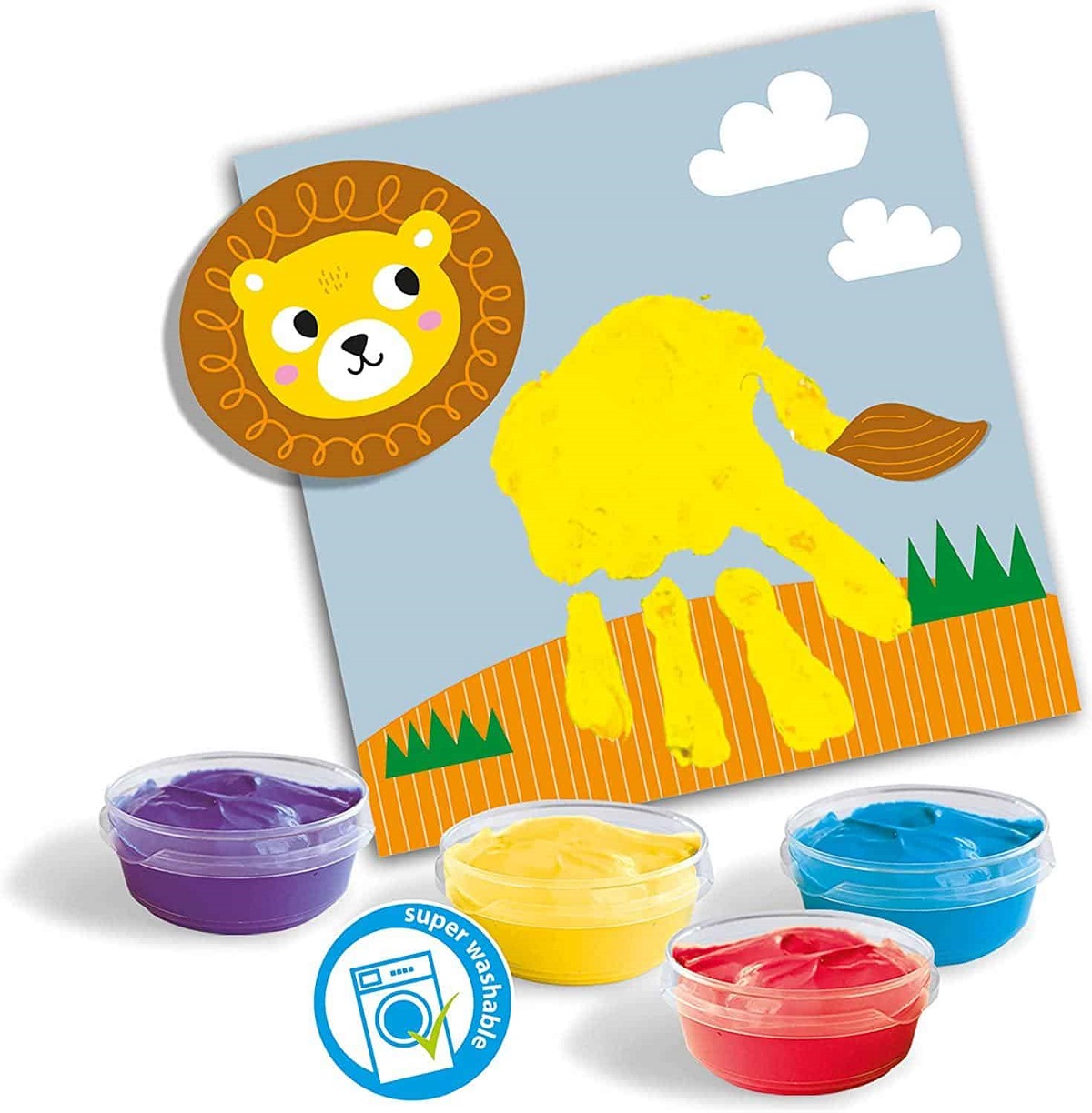 Imaginea produsului 'Set creativ: Pictează animale cu mâinile'