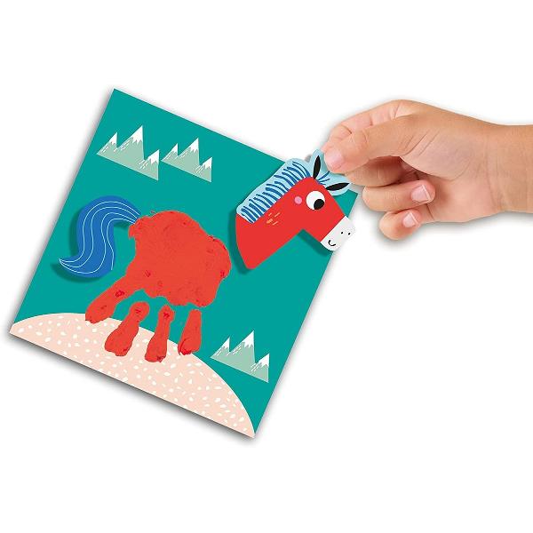 Set creativ: Picteaza animale cu mainile