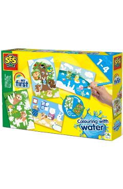 Imaginea produsului 'Set creativ: Colorează cu apă. Animale ascunse'
