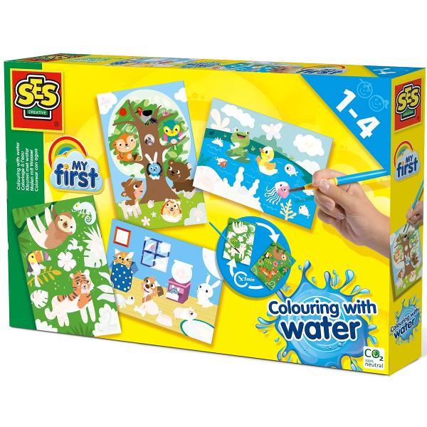 Set creativ: Coloreaza cu apa. Animale ascunse