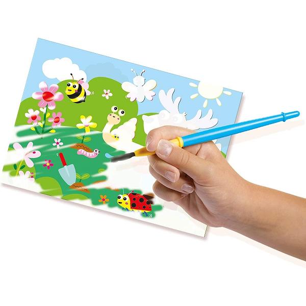 Set creativ: Coloreaza cu apa animale ascunse. Set mare