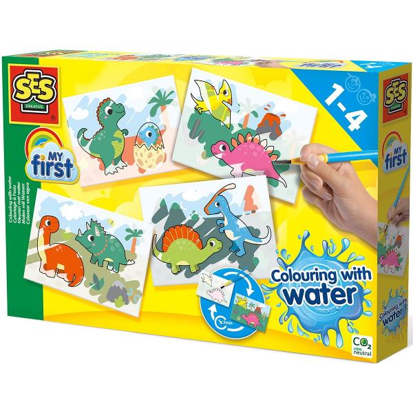 Set creativ: Coloreaza cu apa. Dinozauri