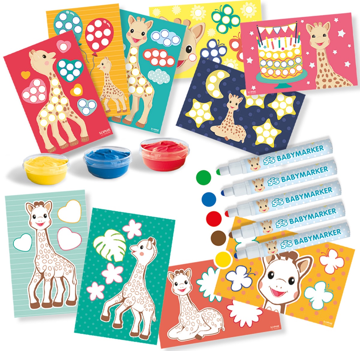 Imaginea produsului 'Set creativ: Colorează și pictează. Girafa Sophie'