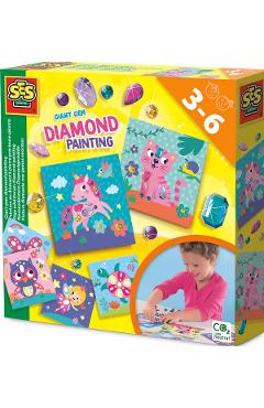 Imaginea produsului 'Set creativ: Pictură cu diamante autocolante mari'