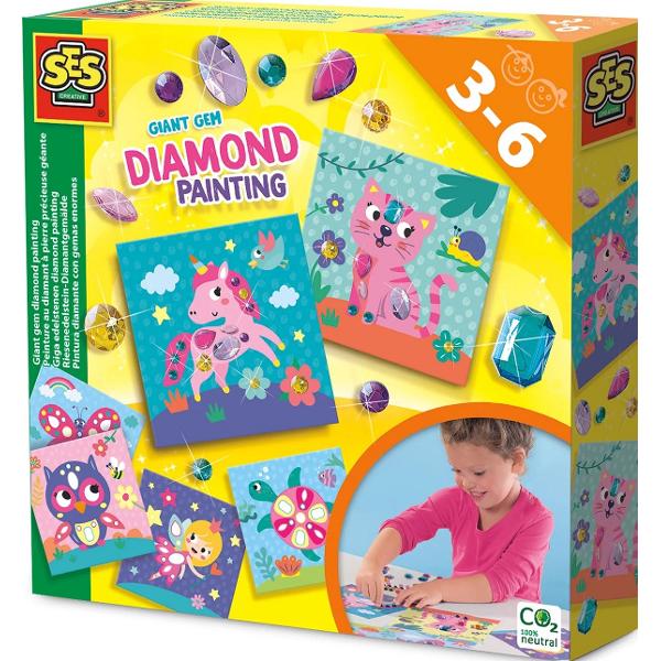 Set creativ: Pictura cu diamante autocolante mari