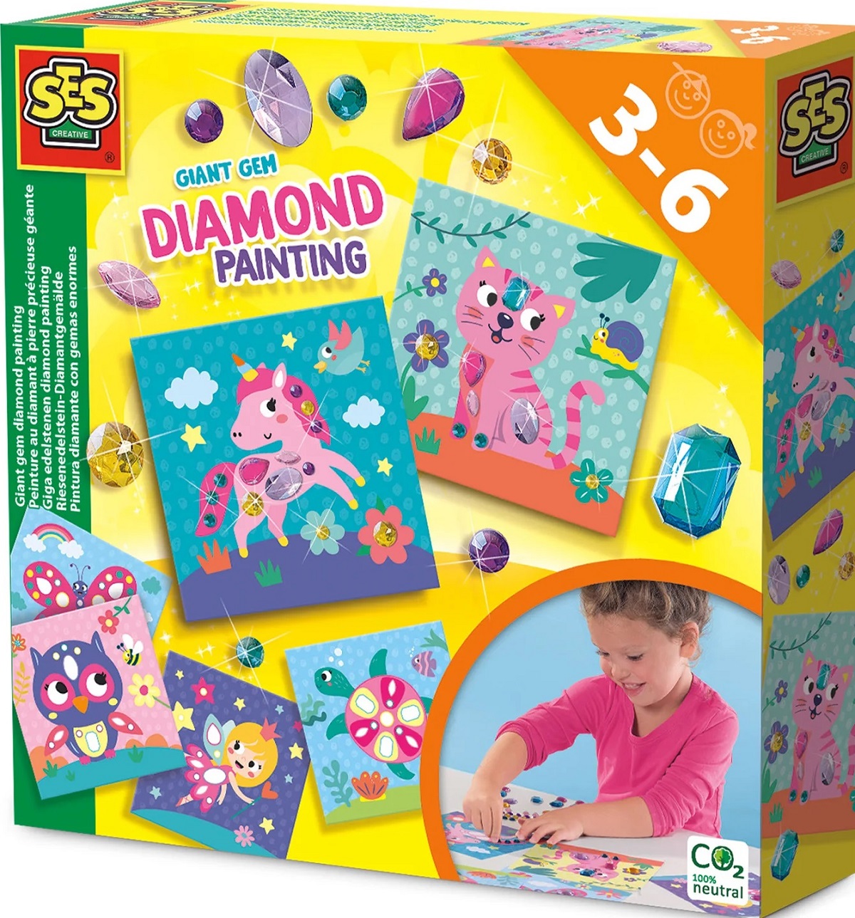 Imaginea produsului 'Set creativ: Pictură cu diamante autocolante mari'