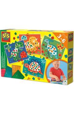 Imaginea produsului 'Set creativ: Învață să creezi tablouri cu mozaic. Dinozauri'