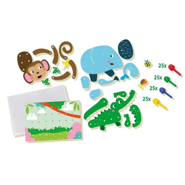 Set creativ mozaic: Puzzle cu animale