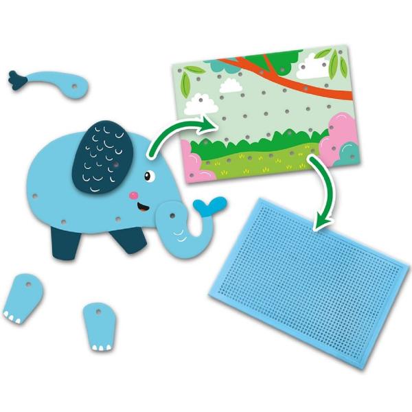 Set creativ mozaic: Puzzle cu animale