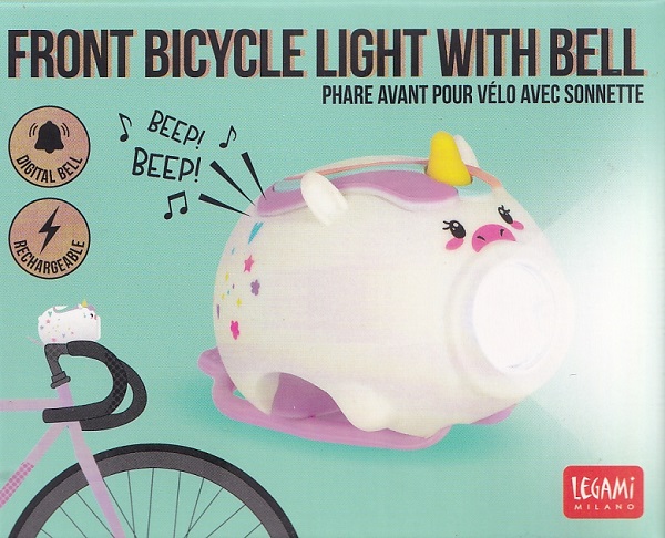Imaginea produsului 'Lumină frontală și claxon pentru bicicletă. Unicorn'