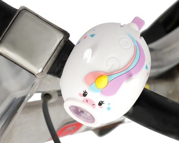 Imaginea produsului 'Lumină frontală și claxon pentru bicicletă. Unicorn'