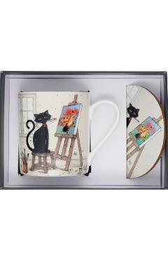 Imaginea produsului 'Set ceașcă cu coaster. Chat Peintre'