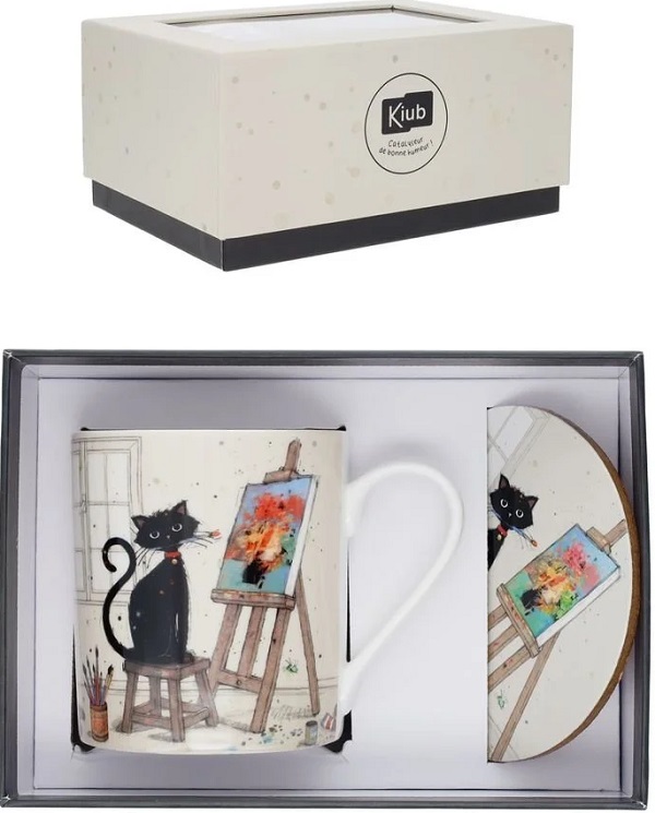 Imaginea produsului 'Set ceașcă cu coaster. Chat Peintre'