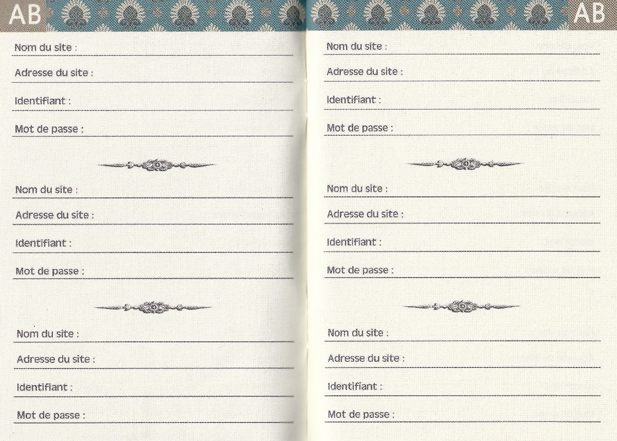 Imaginea produsului 'Carnet pentru parole. Azulejos'