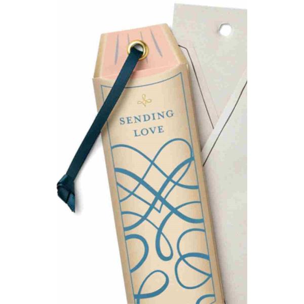  Semn de carte. Felicitare: Sending love
