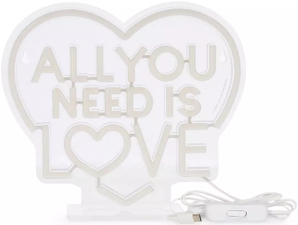 Imaginea produsului 'Lampă LED: All you need is love'