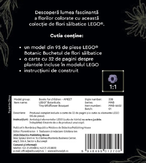 Imaginea produsului 'Lego Botanicals. Buchet de flori sălbatice'