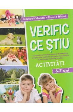 Coperta cărții 'Verific ce știu. Activități 6-7 ani - Gabriela Bărbulescu. Nicoleta Stănică'