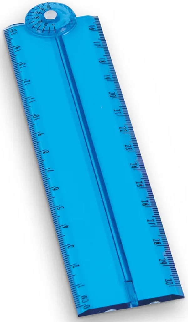 Imaginea produsului 'Riglă pliabila și extensibilă 15-30 cm. Albastră'