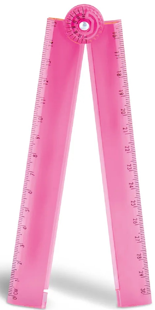 Imaginea produsului 'Riglă pliabila și extensibilă 15-30 cm. Roz'