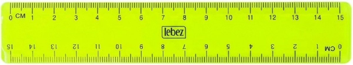 Imaginea produsului 'Riglă din plastic de 15 cm. Verde'