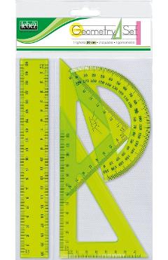 Imaginea produsului 'Set geometrie cu riglă 20 cm. Verde'