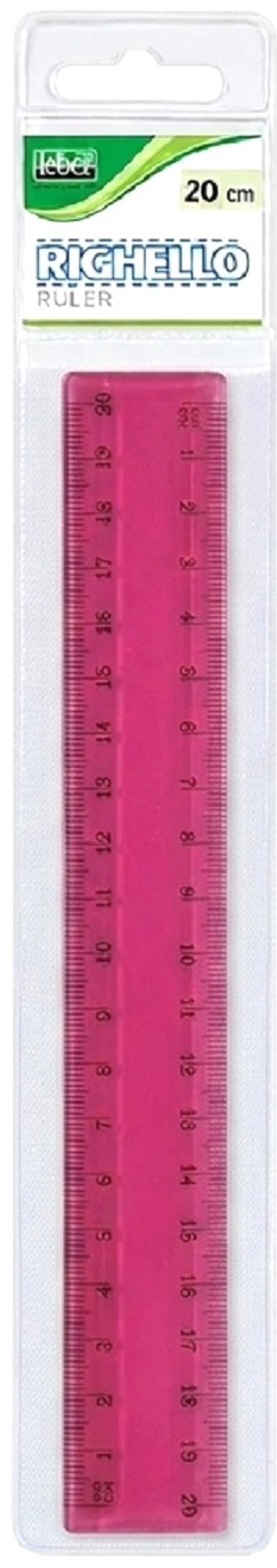 Imaginea produsului 'Riglă din plastic de 20 cm. Roz'