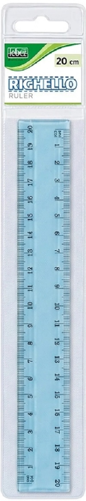 Imaginea produsului 'Riglă din plastic de 20 cm. Albastru'