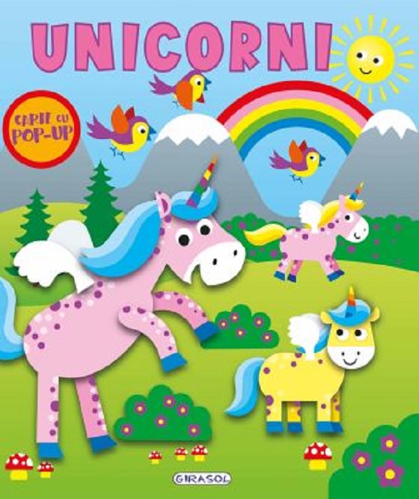 Coperta cărții 'Carte cu pop-up. Unicorni - Jordi Busquets'