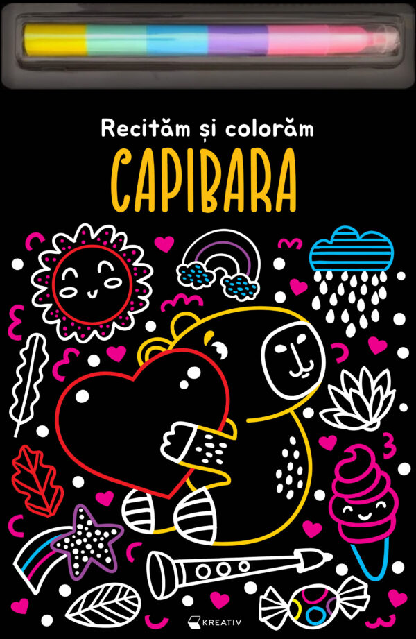 Coperta cărții 'Capibara. Recităm și colorăm'
