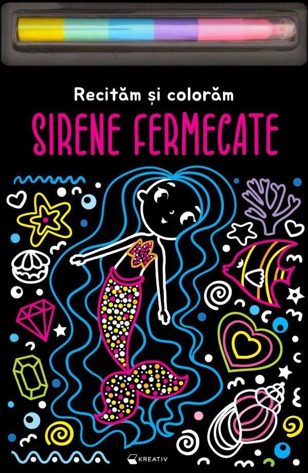 Coperta cărții 'Sirene fermecate. Recităm și colorăm'