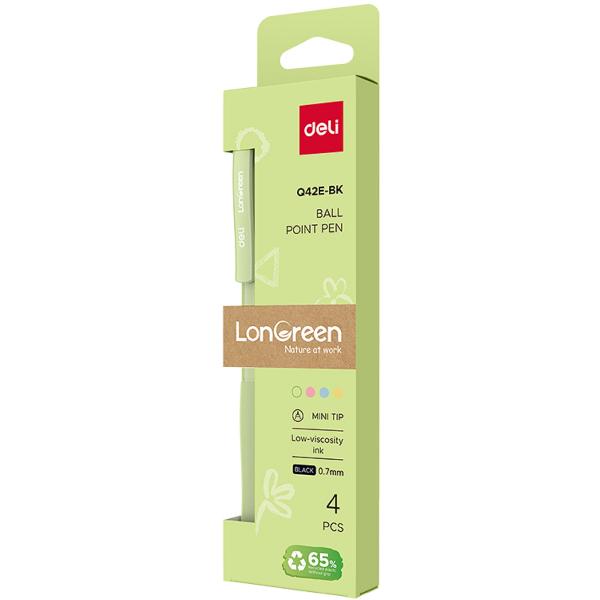 Set 4 pixuri cu mecanism cerneala neagra. Longreen