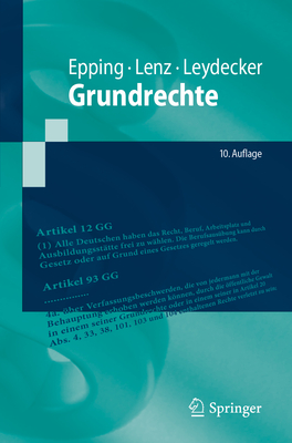 Coperta cărții 'Grundrechte - Volker Epping'