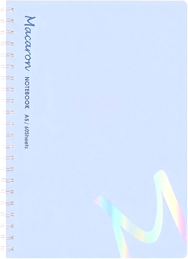 Imaginea produsului 'Caiet dictando cu spiră A5: Blue. Macarons'