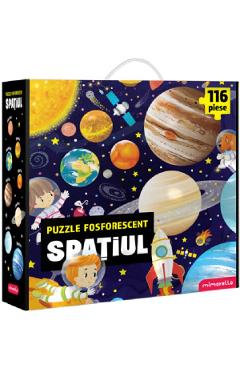 Imaginea produsului 'Puzzle fosforescent 116 piese. Spațiul'