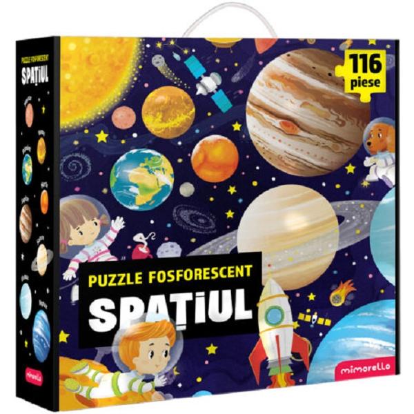 Puzzle fosforescent 116 piese. Spatiul