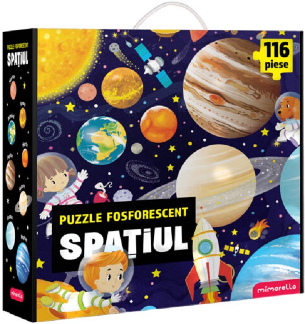 Imaginea produsului 'Puzzle fosforescent 116 piese. Spațiul'