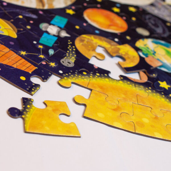 Imaginea produsului 'Puzzle fosforescent 116 piese. Spațiul'