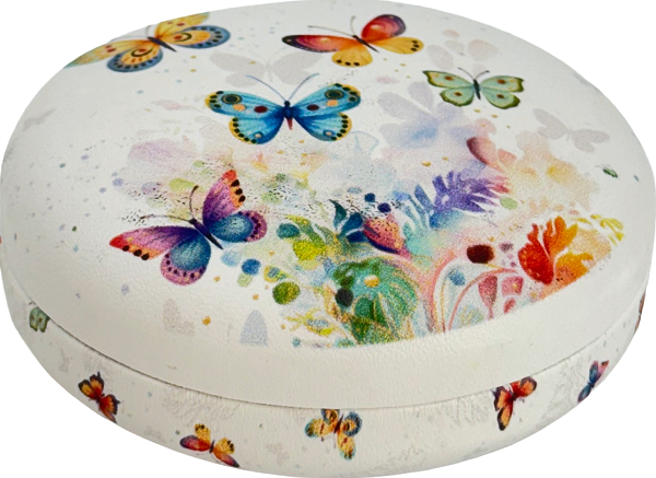Imaginea produsului 'Cutie de bijuterii rotundă. Fluturi'