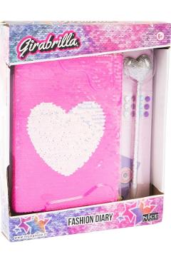 Imaginea produsului 'Jurnal secret cu paiete și pix: Girabrilla fashion. Heart'