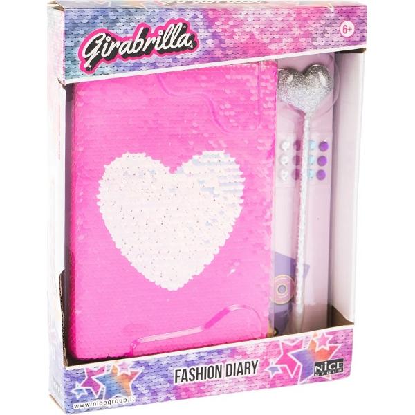 Jurnal secret cu paiete si pix: Girabrilla fashion. Heart 