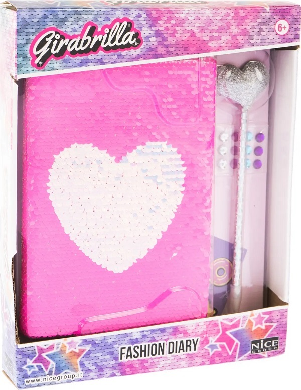 Imaginea produsului 'Jurnal secret cu paiete și pix: Girabrilla fashion. Heart'