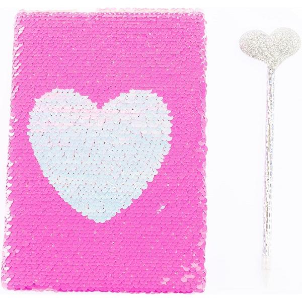 Jurnal secret cu paiete si pix: Girabrilla fashion. Heart 