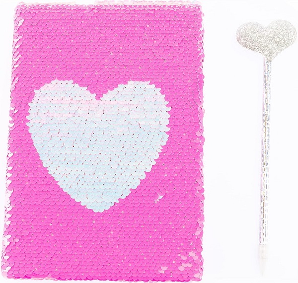 Imaginea produsului 'Jurnal secret cu paiete și pix: Girabrilla fashion. Heart'