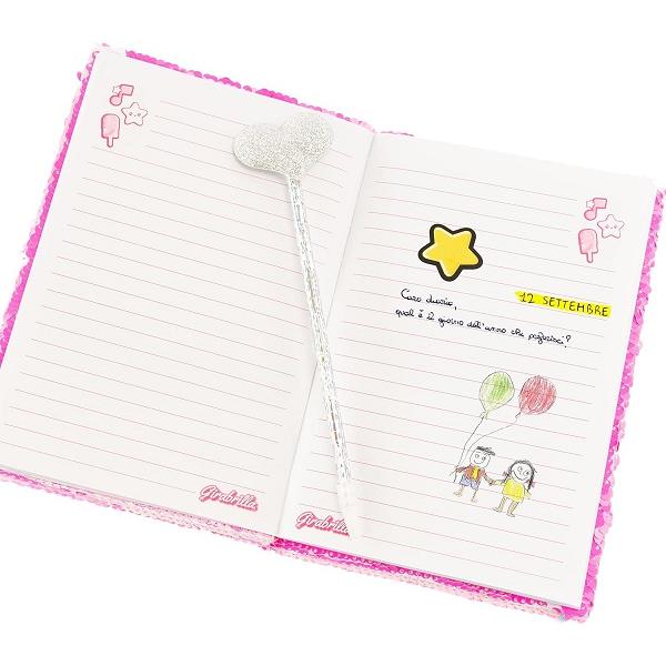 Jurnal secret cu paiete si pix: Girabrilla fashion. Heart 
