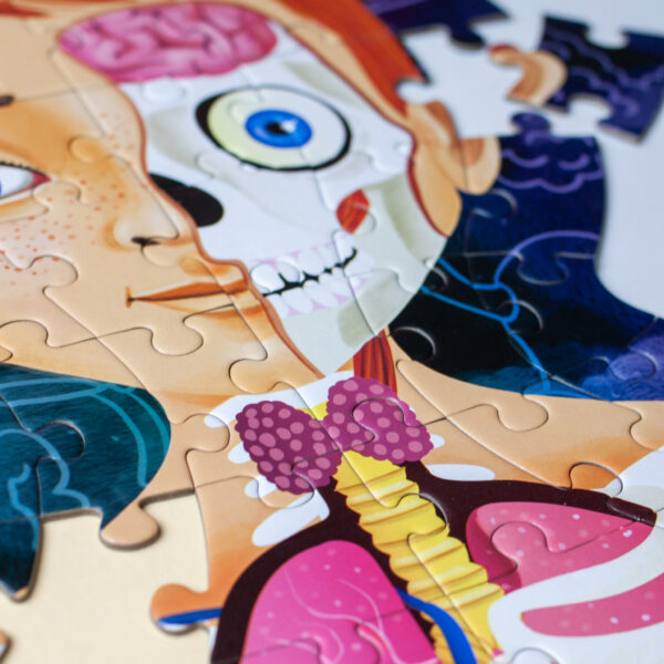 Imaginea produsului 'Corpul uman: Puzzle 140 piese + carte + ochelari 3D'
