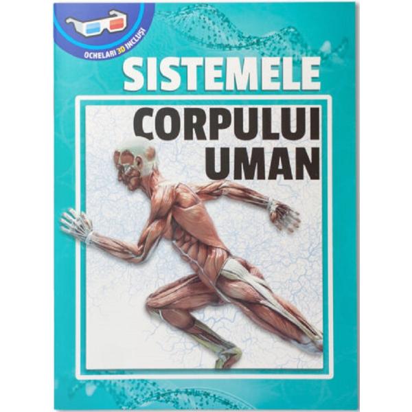 Corpul uman: Puzzle 140 piese + carte + ochelari 3D